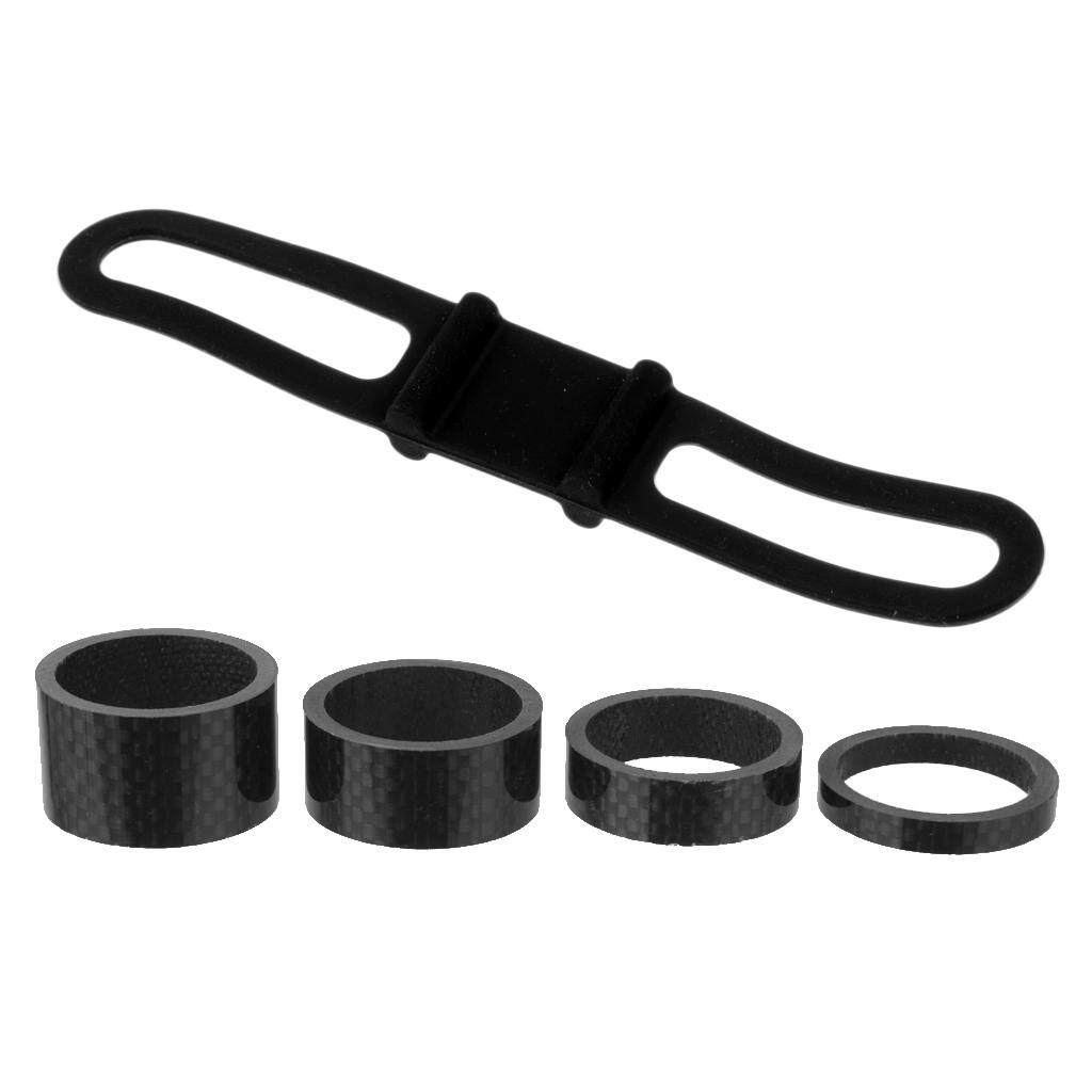 Bike Silicone Band Phone Ribbon Mount and 4pcs Carbon Fiber Washer Spacer