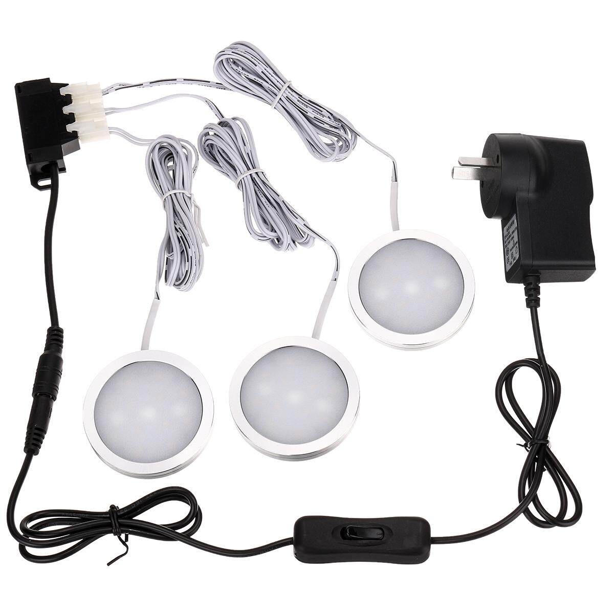 27 LED Under Cabinet Kitchen Lighting 510lm 6000K Closet Puck Lights + AU Plug - intl