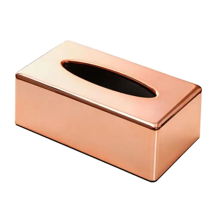 rose gold tissue box cover