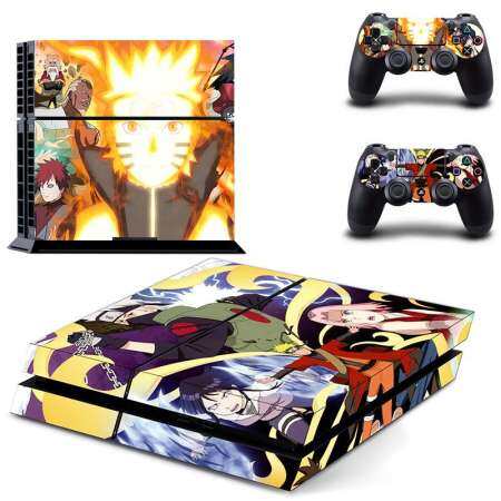 ใหม่นารูโตะ uchiha Sasuke Decal ผิวสติกเกอร์สำหรับ Sony PlayStation 4 PS4 คอนโซล + 2 ชิ้น Controller ฟิล์มกันรอย DPTM0237