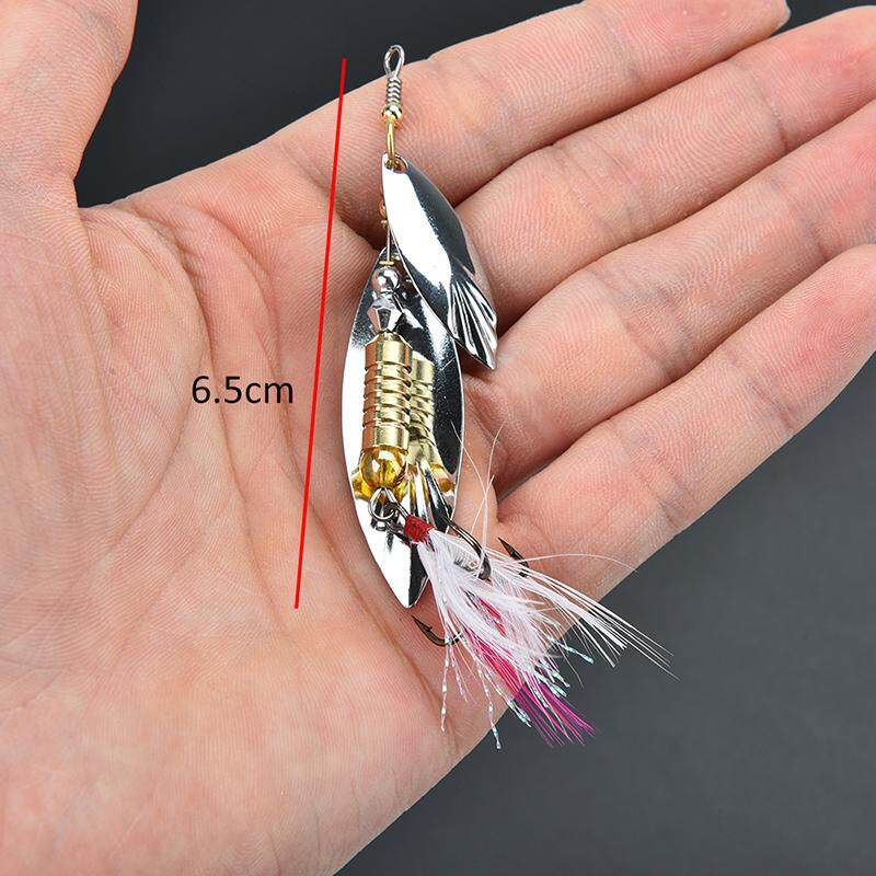 Fishing Lure Spoon Bait ideal for Bass Trout Perch pike rotating Fishing /_BB