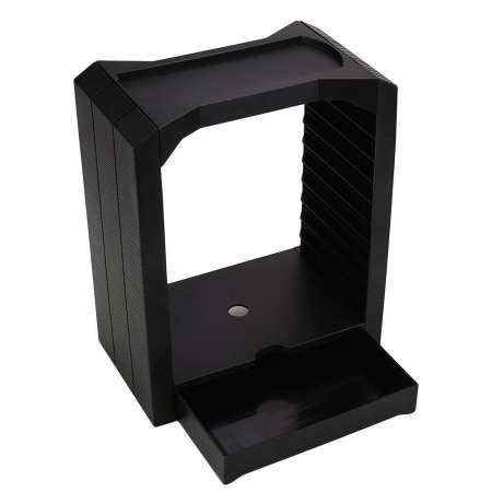 Kurry ร้านจัดส่งฟรี Multifunctional Disks กล่องใส่ของทรงหอคอยลิ้นชักสำหรับ PS4 จอยควบคุมเกม - INTL