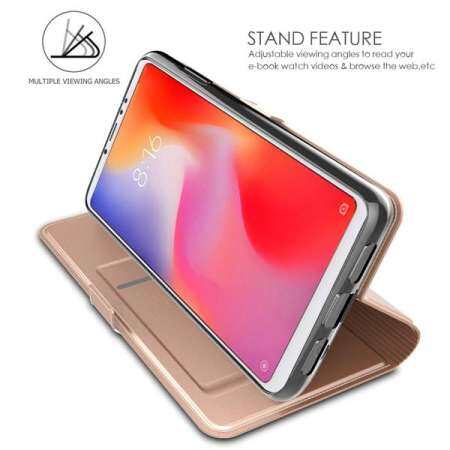 หนัง PU พลิกกระเป๋าสตางค์เคสครอบเต็มเคสแบบกระเป๋าพร้อมซองใส่บัตรและหัวเข็มขัดอัตโนมัติสำหรับ Xiaomi Mi MAX 3