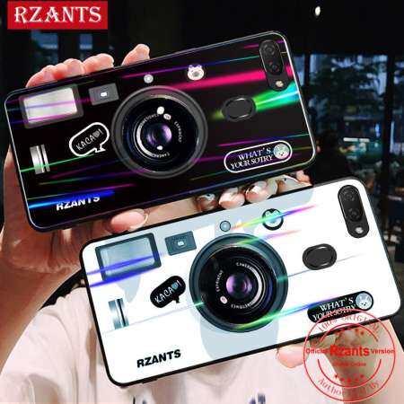 Rzants สำหรับ เคส OPPO F9,Realme 2 Pro เคสโทรศัพท์ เคสมือถือ Case【Camera】Lovely Cute Tempered Glass Glare light Hard Back Phone Casing