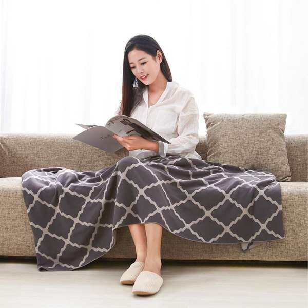 Original XIAOMI Nightly Warm Winter Cotton Knitting Blanket Double-dyed Baby Available Home Textile Gift - intl