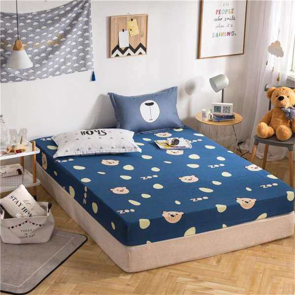 TTLIFE New Printing Cotton Bed Fitted Sheet Bedspreads Bedding Sheets Set for Twin King Queen Size