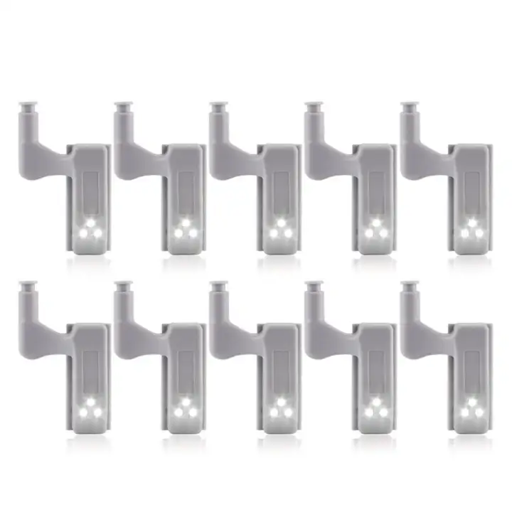 10pcs Cabinet Cupboard Wardrobe Led Hinge Light Smart Sensor Lamp Cabinet Cupboard Wardrobe Led Hinge