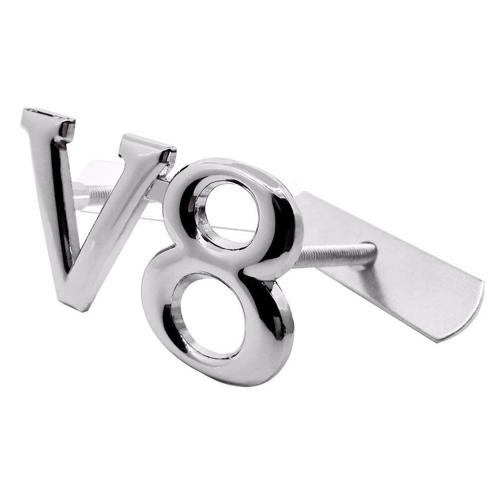 Rainbow 3D Metal V8 Logo Grille Emblem badge Sticker Styling For Proton wira persona waja saga volvo s60 xc90 Honda city ex5 civic jazz Bmw f10 - intl
