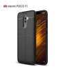 For Xiaomi Mi Pocophone F1 / Poco F1 / PocoF1 Case Luxury Soft Silicon Litchi Striae Leather Case Coque Shock Proof Back Cover