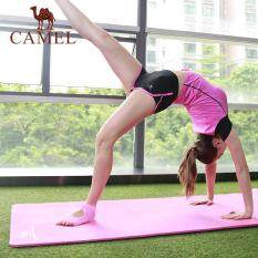 Camel 10mm yoga Pilates mat with carrying bag anti-slip beginner sports fitness mat thickening widening and lengthening