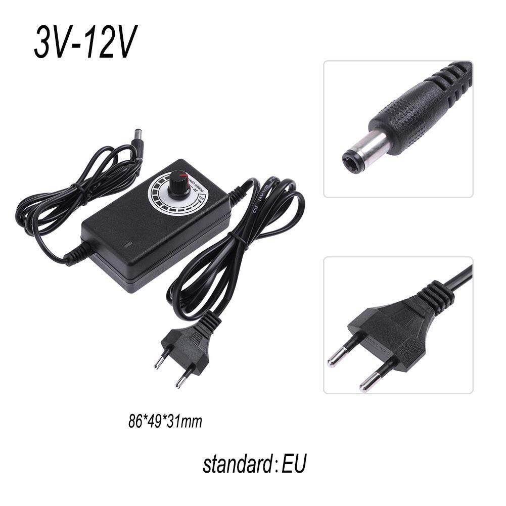 Adjustable AC to DC Adapter 3 - 12V 2A Power Supply Motor Speed Controller   for  Electric Motor Drill ( Gold )  - 0.3m ( Gold )