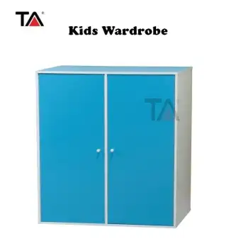 Ta Tkw Kids Wardrobe Blue W80cm X D39 6cm X H89cm Almari Baju