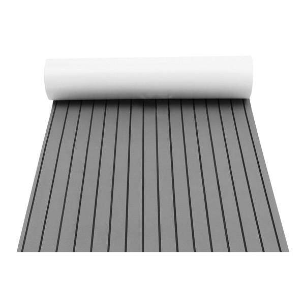 60x240cm EVA Foam 6mm Gray With Black Strip Faux Teak Boat Decking Sheet