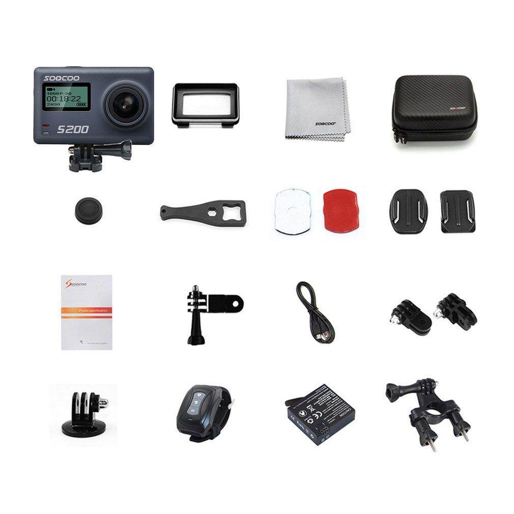 SOOCOO S200 Action Camera Voice Control Ultra HD 4K WiFi Touch LCD Screen - intl