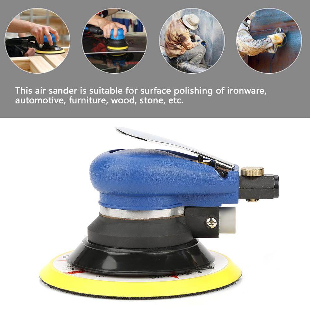 AT-980 5"/6" Air Random Orbital Sander Round Polisher Pneumatic Hand Sanding Tool