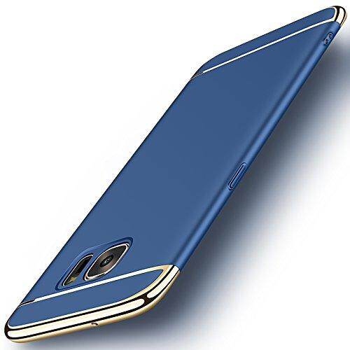 For Samsung Galaxy S7 Edge Case, 3 in 1 Anti-Scratch Shockproof Cover Electroplate Frame with Coated Surface Excellent Grip Casing
