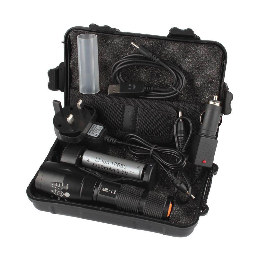 6000LM Shadowhawk X800 L2 LED ZOOM Flashlight Torch Powerful