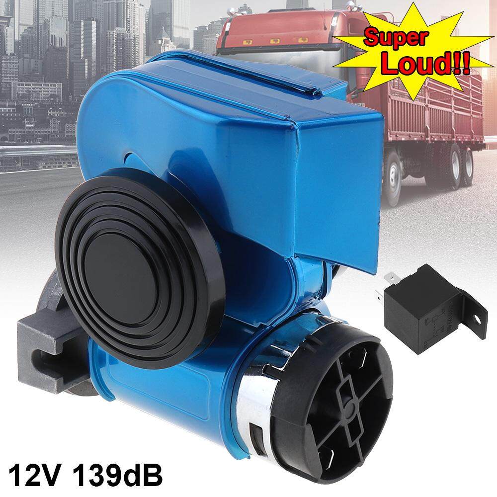 Glossy Biru Oblique Speaker Siput Kompak Dual Bel Udara 12 V 139DB untuk Kendaraan Mobil/Sepeda Motor/Sepeda Motor ATV