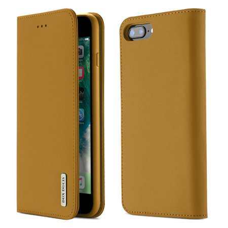 DUX DUCIS สำหรับ iPhone 7 Plus/8 PLUS Luxury หนังแท้แม่เหล็กเคสแบบพับปิดได้ป้องกันกรณีการ์ดยืดสไตล์สล็อต: iPhone 7 plus/8 PLUS