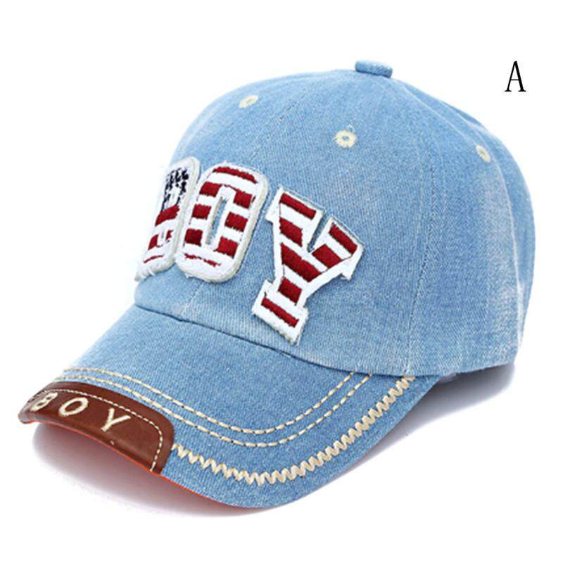 Summer Kids Baseball Cap Baby Boys Girls Caps Letter Boy Jean Denim Caps Sun Hat