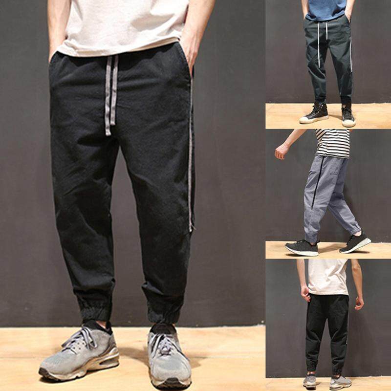 mens baggy linen trousers