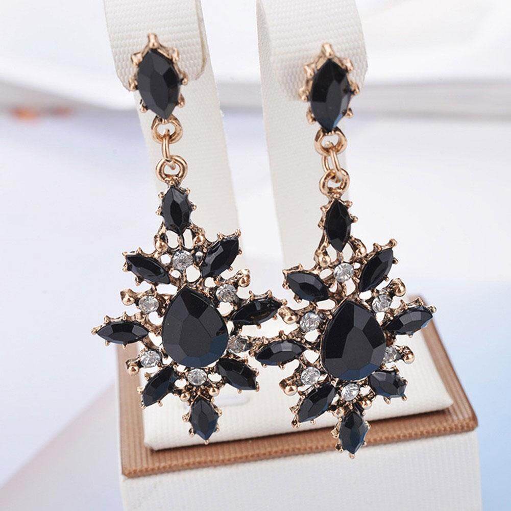 Sóng Hấp Dẫn 1 Cặp Lủng Lẳng Nhiều Giọt Nước Mắt Hoài Cổ Bông Tai Thả Khuyên Tai Xỏ Lỗ Trang Sức Dự Tiệc Cho Nữ