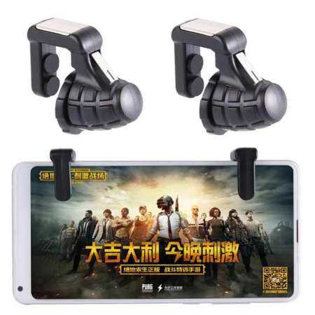 Yuero 2 คู่ S9 PUBG ROS โทรศัพท์มือถือจอยควบคุมเกม, lapulas AIM L1R1 Trigger Fire ปุ่ม AIM Key สำหรับ PUBG จอยสติ๊กมือถือ OUT/กฎ Survial กินไก่เกม, โทรศัพท์มือถือจอยเกมสำหรับ Android IOS