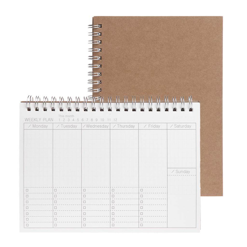 Planner Book Monthly Weekly Daily Agenda Schedule Blank Diary DIY Study Notebook - intl