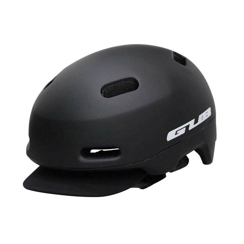 Light Weight City Road Cycling Helmet with Taillights Night Safety MTB Removable Visor Bike Helmets Urban Leisure Helmet