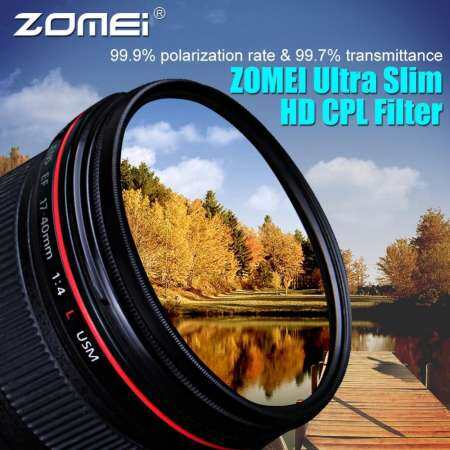 ZOMEI Optical Glass เคสมือถืออะลูมิเนียม Ultra Slim HD ฟิลเตอร์ CPL อุปกรณ์เสริมสำหรับ DSLR (77 มิลลิเมตร) - INTL