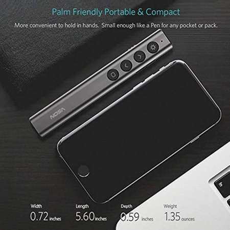 Dewin RF 2.4 กิกะเฮิร์ตซ์ 30 เมตรแผ่นไร้สายตัวชี้เลเซอร์พรีเซนเตอร์ไร้สายระยะไกลด้วยเลเซอร์