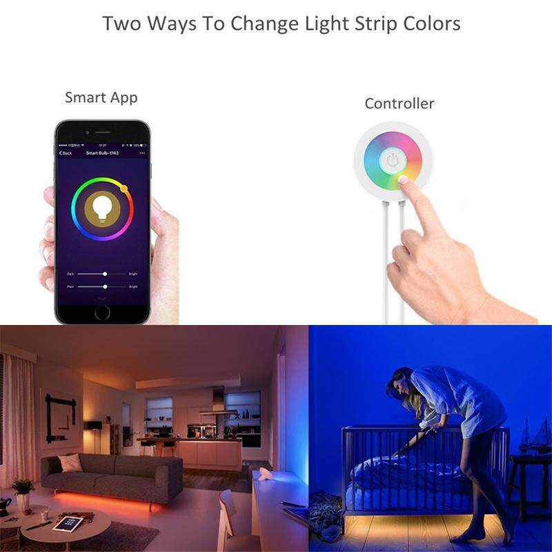 2 m RGB Nhiều Màu Sắc Dây Đèn Năng Lượng-tiết điện thoại Di Động Wifi Điều Khiển Gia Đình Thông Minh # HOA KỲ