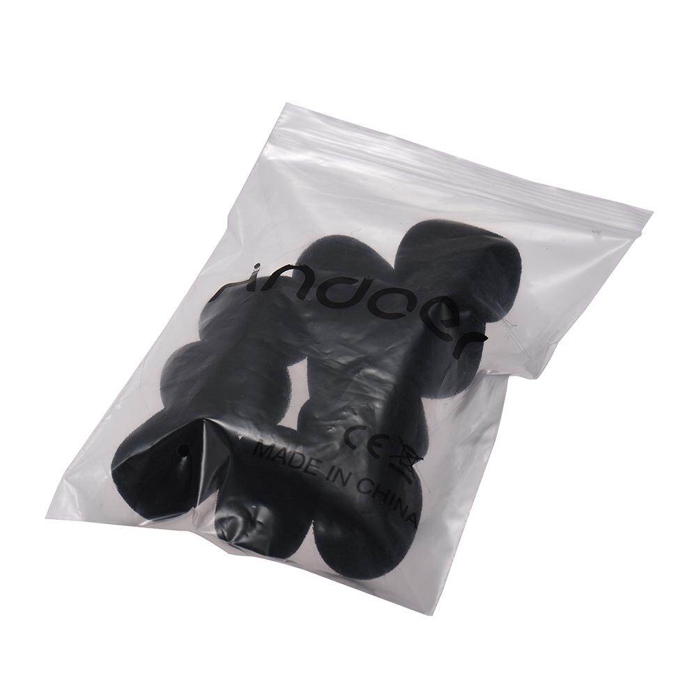Andoer Mini Lapel Headset Microphone Windscreen Mic Foam Cover, Black 10-Pack