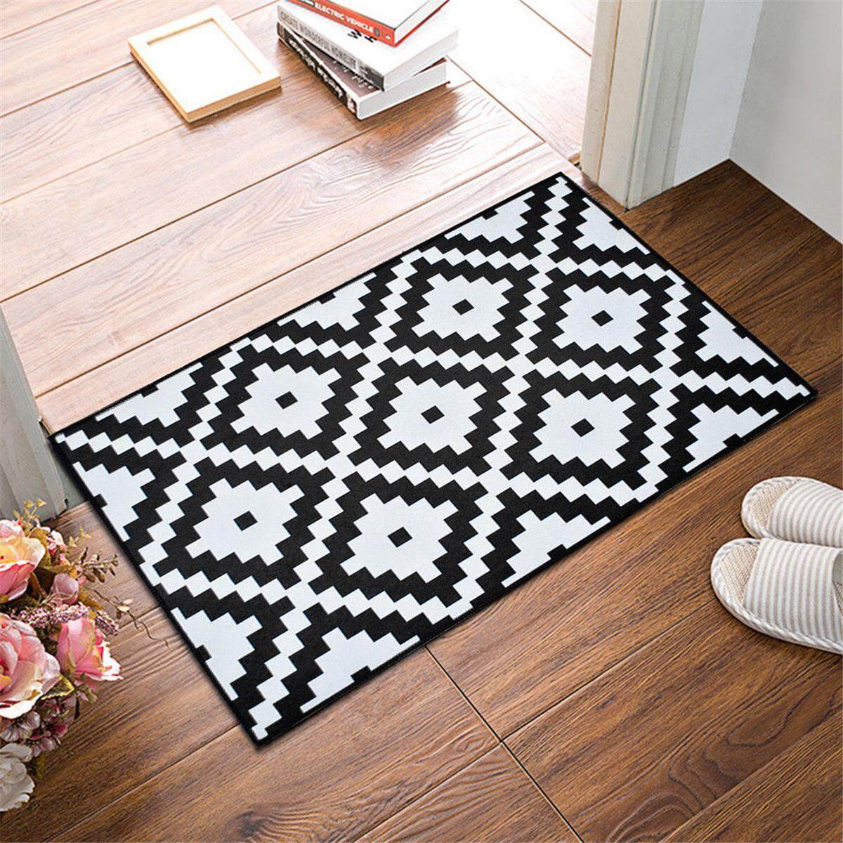 Soft Flannel Anti-slip Indoor Outdoor Rug Kitchen Floor Door Mat Bathroom Carpet#50*160cm