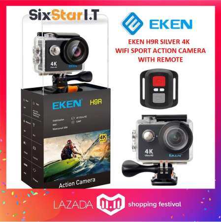 [2018 รุ่น] EKEN H9R 4 พันกล้องแอคชั่น WiFi กล้องสำหรับกีฬา + REMOTE ชัตเตอร์ควบคุม (สีดำ)