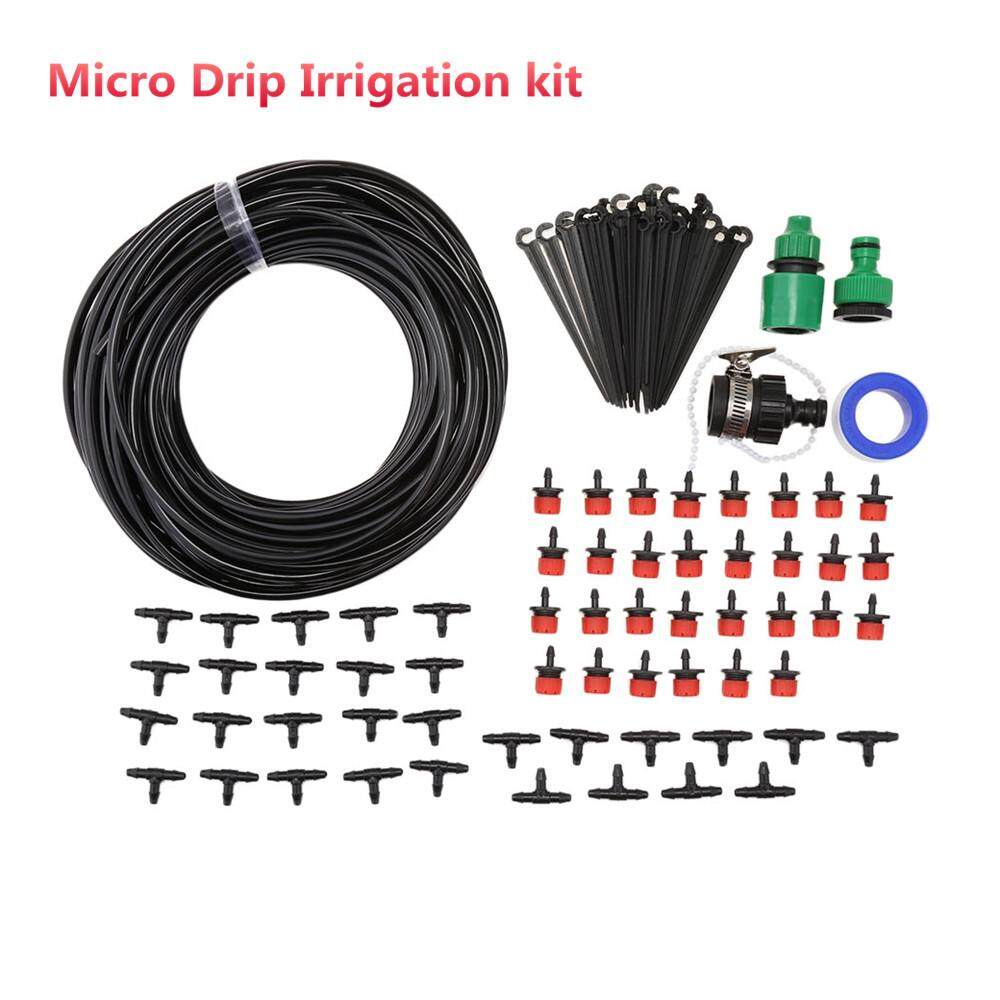 25m Micro Drip Irrigation System Plant Automatic Spray Greenhouse Watering Kits Timer Garden Hose AdjustableDripper Sprinkler