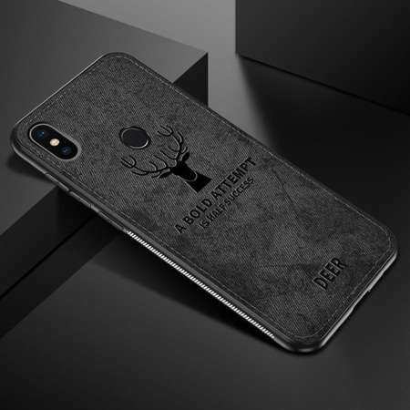 กรอบ TPU แบบนุ่มผ้าใบ Embossed Deer เคสโทรศัพท์สำหรับ Xiaomi Mi MAX 2 Elk กรณีผ้านุ่มทอผ้าฝาครอบ