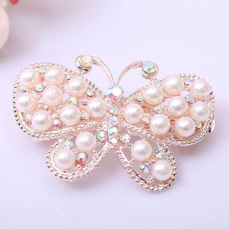 Korea Ornaments Headdress Alloy Diamond Hairpins Bowknot Clip