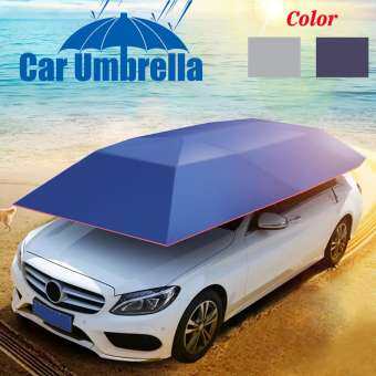 【Free Shipping + Super Deal + Limited Offer】4X2.1 เมตร Universal Navy/เงินอัตโนมัติร่มกลับด้านม่านบังแดดฝาครอบผ้าเต็นท์