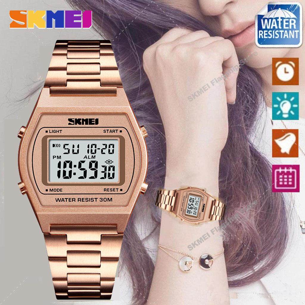 skmei gold digital watch