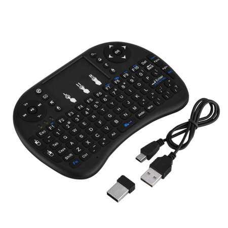 Multifunctional 2.4G Mini Wireless Fly Air Mouse Bluetooth Touchpad Keyboard Blck