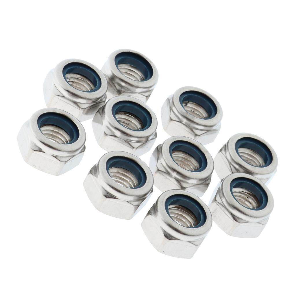 Miracle Shining 50Pieces Stainless Steel Lock Nut Assortment Kits M12