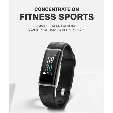 NiceEshop ID130C Smartband นาฬิกาความดันโลหิตเลือดออกซิเจนเครื่องวัดชีพจรสมาร์ทเครื่องนับก้าวแบบกำไล IP67 สายรัดข้อมือกันน้ำ - INTL