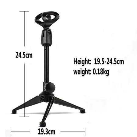 Professional ปรับ Handheld ขาตั้งกล้องไมโครโฟนที่ใส่ไมค์ขาตั้งพร้อมคลิปหนีบ Shock