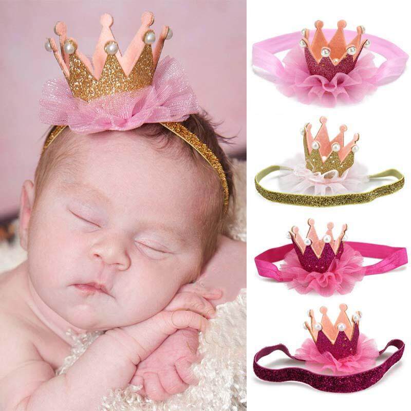 Baby Pearl Crown Hair Bands For Girls Baby Shiny Cute Princess Baby Crown  Accessories Bebe Elastic Ribbon Headdress Lazada PH