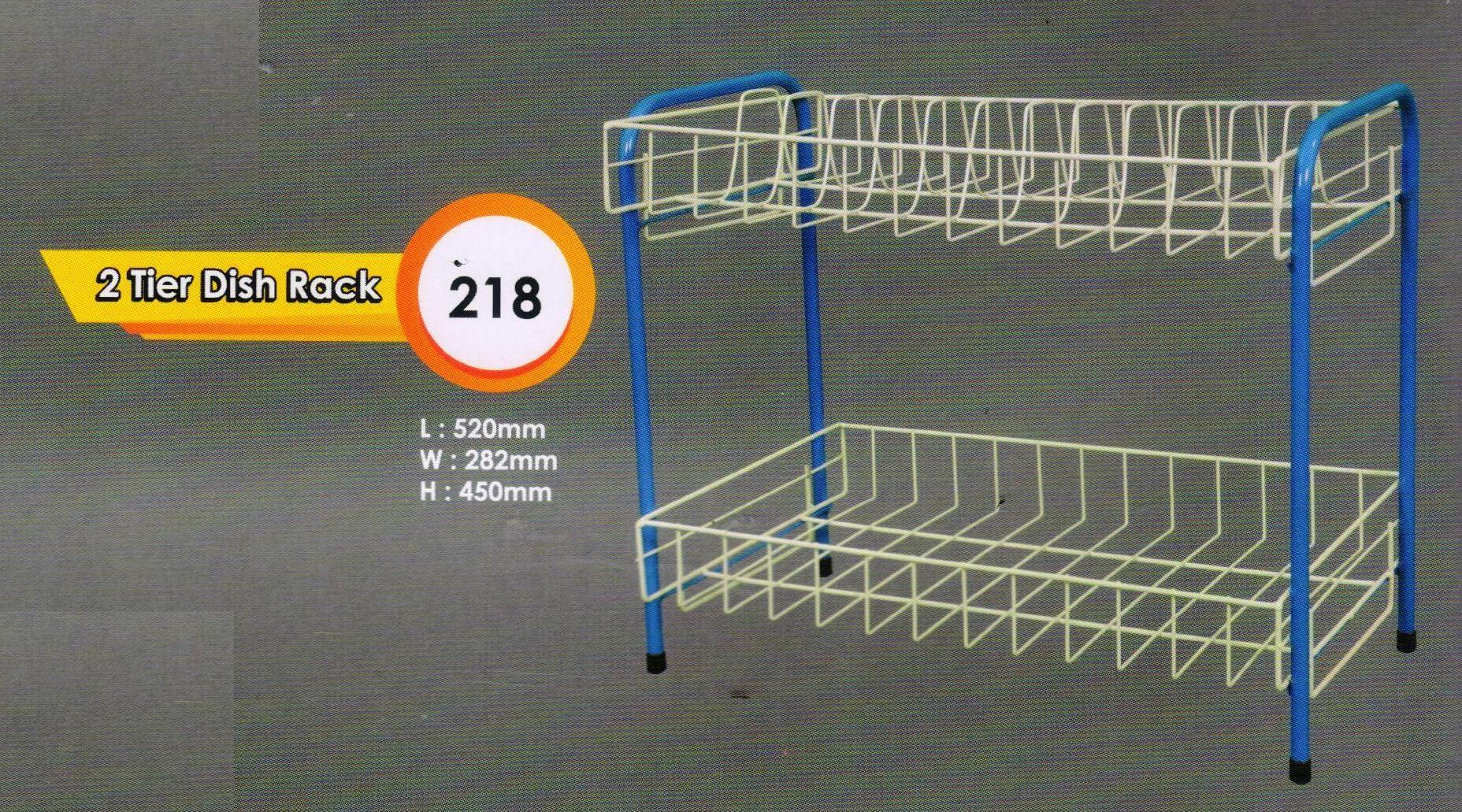 Wm 218 Table Top 2 Tier Dish Rack Random Color Diy Lazada