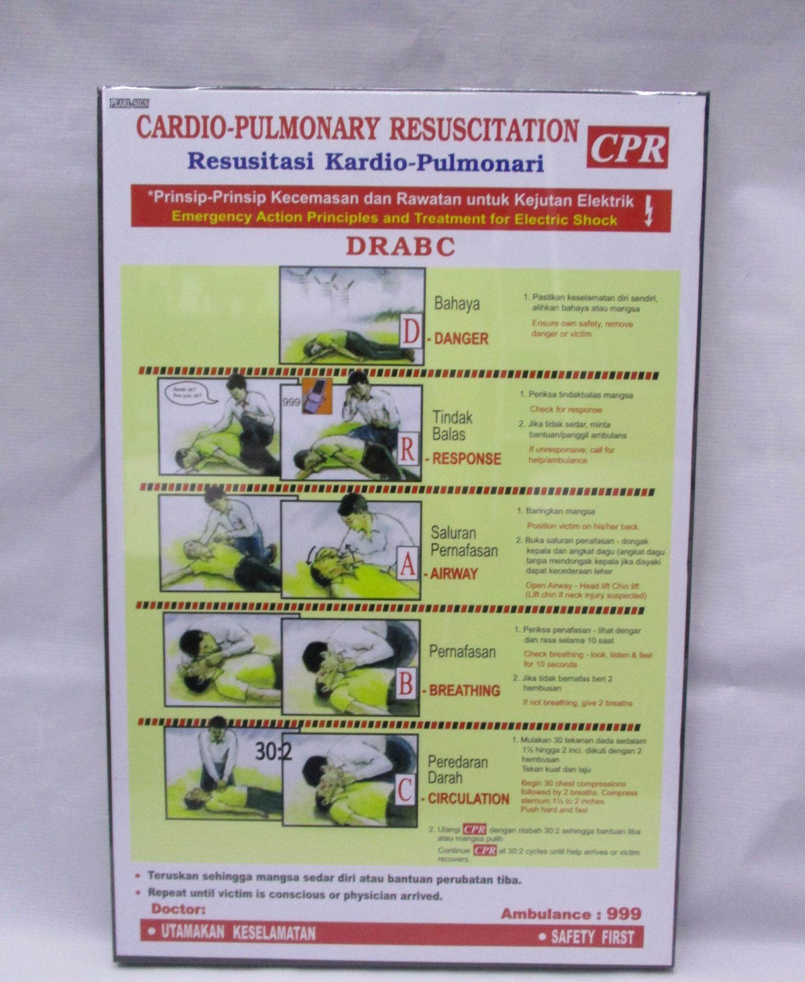 2. TNB CPR CHART PVC C/W WOODEN FRAME (400 X 600MM). 1PCS /PKT | Lazada