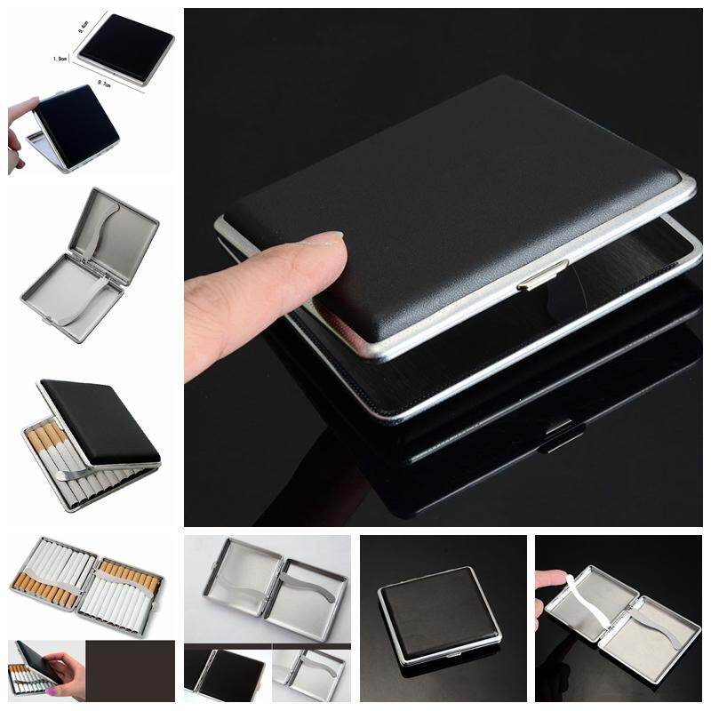 Dragon Classic Leather & Alloy Case Box Metal Holder Container For Lighter Black