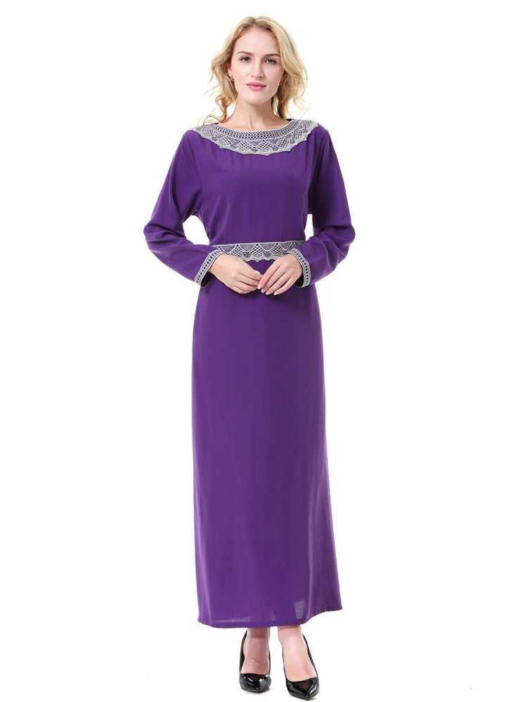 Muslim Gaun O-neck Wanita Arab Timur Tengah Dubai Arab Saudi Nexia Baju Muslim Abaya Gamis Femme Wanita Pakaian Saudi TH911 Musluman Fashion