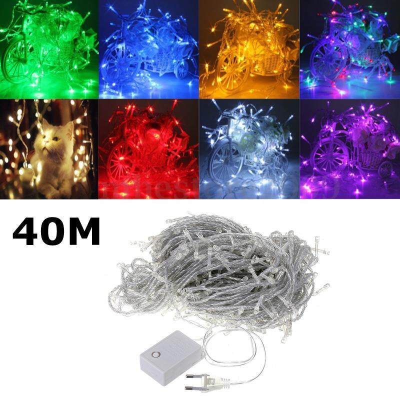 【Free Vận Chuyển + Đèn Flash Deal】 40 M Đèn LED Năng Lượng Mặt Trời Cổ Dây Đèn Cưới Ngoài Trời Giáng Sinh Đảng Đèn 110 V phích Cắm US